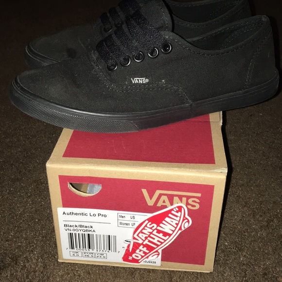 all black vans size 6